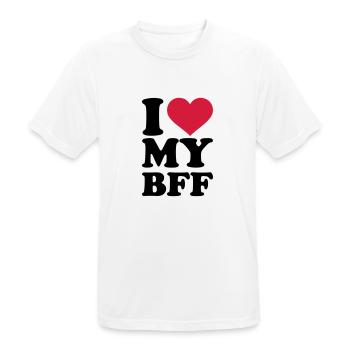 I love my best Friend forever - T-shirt respirant Homme - blanc - Devant - AI Model Male 185 dark (185cm)
