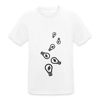 Icône d’ampoule - T-shirt respirant Homme - blanc - Devant - AI Model Male 185 dark (185cm)