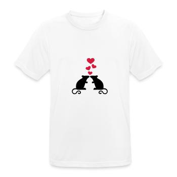 Maus - Männer T-Shirt atmungsaktiv - Weiß - Vorne - AI Model Male 185 dark (185cm)