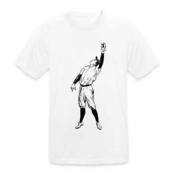 baseball-spieler-ball-fan - Männer T-Shirt atmungsaktiv - Weiß - Vorne - AI Model Male 185 dark (185cm)