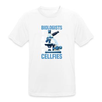Biologists Take Cellfies 2 - Männer T-Shirt atmungsaktiv - Weiß - Vorne - AI Model Male 185 dark (185cm)