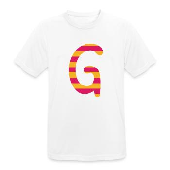 Letter G - Men's Breathable T-Shirt - white - Front - AI Model Male 185 dark (185cm)
