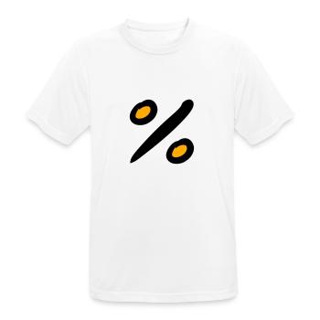 Prozent Symbol. % Zeichen. Handgezeichnet. - Männer T-Shirt atmungsaktiv - Weiß - Vorne - AI Model Male 185 dark (185cm)