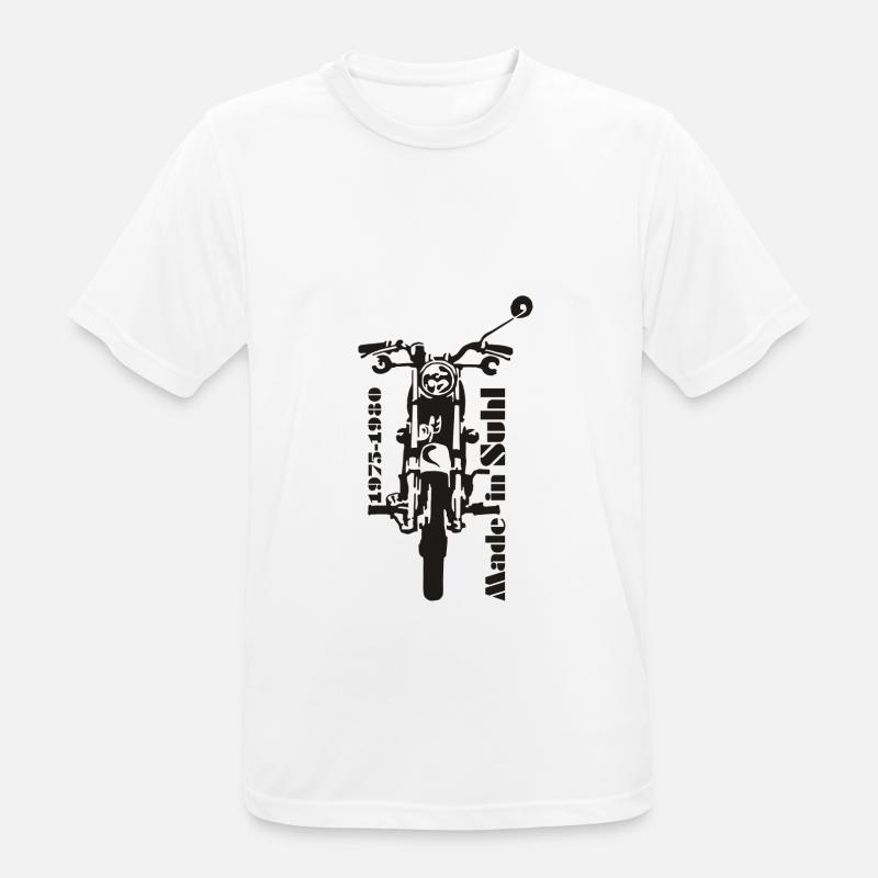 Simson s50 Front - Männer T-Shirt atmungsaktiv - Weiß