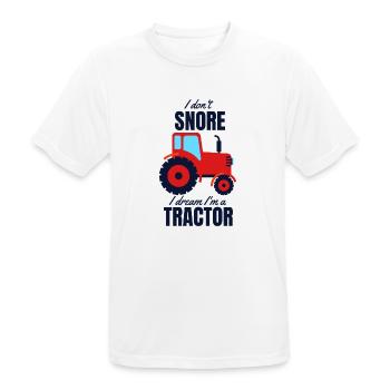 tractor - Men's Breathable T-Shirt - white - Front - AI Model Male 185 dark (185cm)