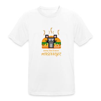 Mouseburger - Men's Breathable T-Shirt - white - Front - AI Model Male 185 dark (185cm)