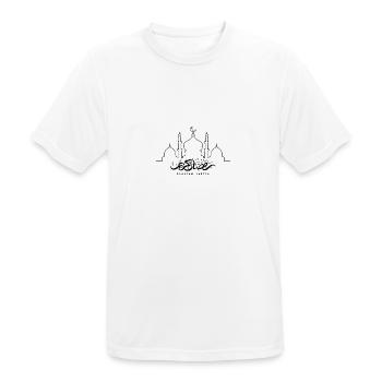 Ramadan Kareem/motif islamique - T-shirt respirant Homme - blanc - Devant - AI Model Male 185 dark (185cm)