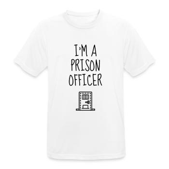 Prison guard Gefängnis Wärter Gardien de Prison - Men's Breathable T-Shirt - white - Front - AI Model Male 185 dark (185cm)