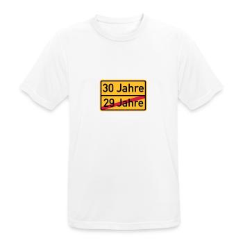 30. Geburtstag - Männer T-Shirt atmungsaktiv - Weiß - Vorne - AI Model Male 185 dark (185cm)