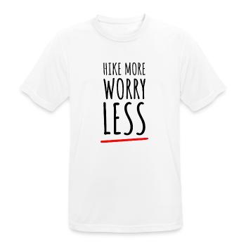 Hike More Worry Less. Hike Hiking Design - Men's Breathable T-Shirt - white - Front - AI Model Male 185 dark (185cm)
