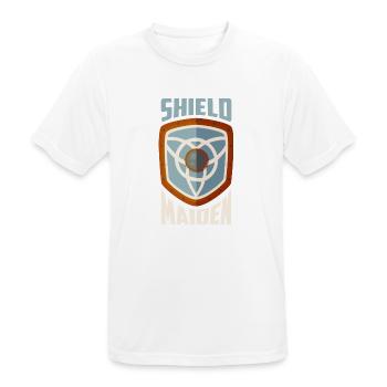 Shield Maiden Vikings Norse - Männer T-Shirt atmungsaktiv - Weiß - Vorne - AI Model Male 185 dark (185cm)