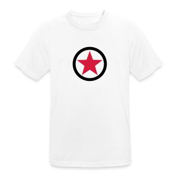 cercle étoile anarchie révolution résistance icone - T-shirt respirant Homme - blanc - Devant - AI Model Male 185 dark (185cm)
