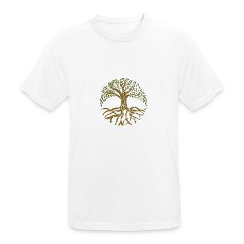 Lebensbaum - Männer T-Shirt atmungsaktiv - Weiß - Vorne - AI Model Male 185 dark (185cm)