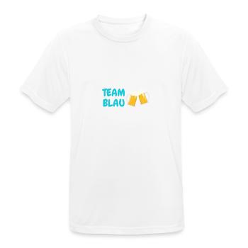Team Blau - Männer T-Shirt atmungsaktiv - Weiß - Vorne - AI Model Male 185 dark (185cm)