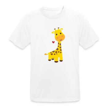 Giraffe - Men's Breathable T-Shirt - white - Front - AI Model Male 185 dark (185cm)