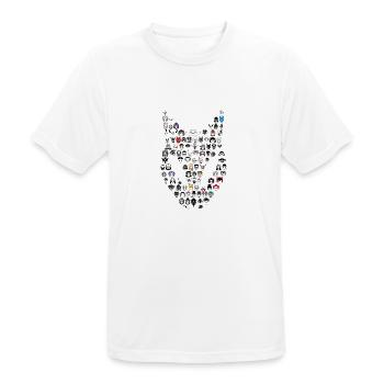 100 Ekuroeils - Men's Breathable T-Shirt - white - Front - AI Model Male 185 dark (185cm)