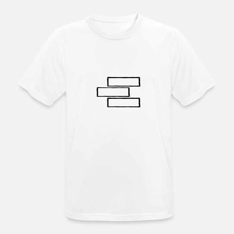 3 rectangular frame - Men's Breathable T-Shirt - white