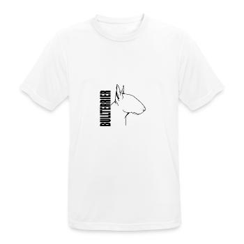 Bull Terrier Profile Dogs Dog Wilsigns - Men's Breathable T-Shirt - white - Front - AI Model Male 185 dark (185cm)