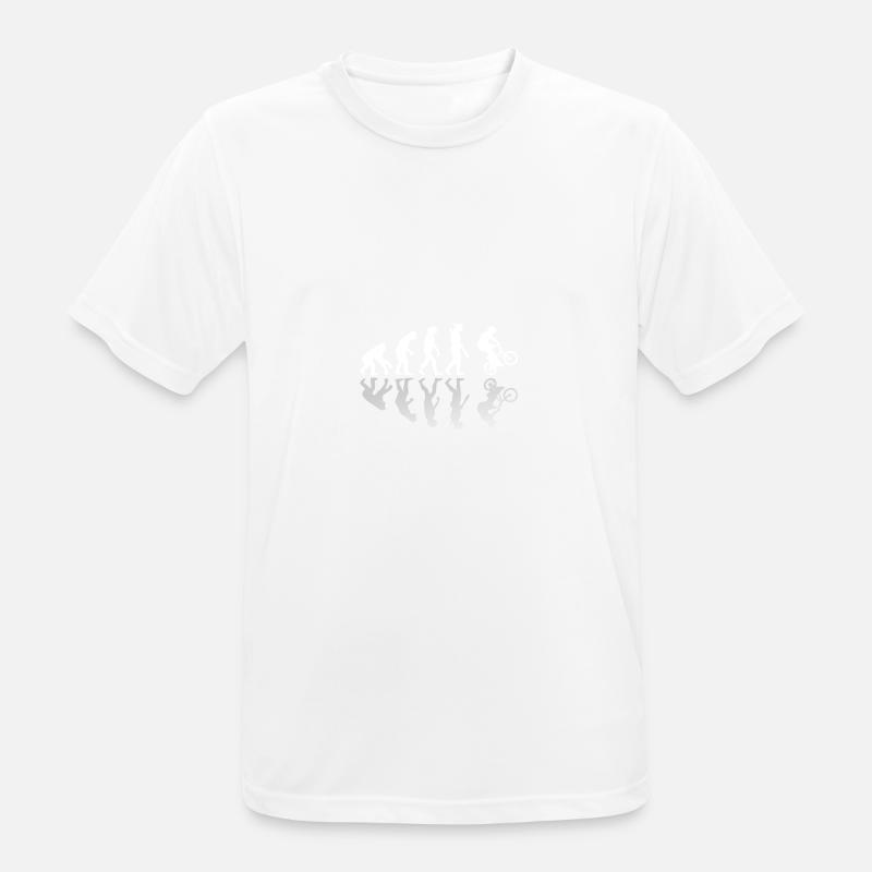BMX Evolution Spiegel Geschenk - Männer T-Shirt atmungsaktiv - Weiß