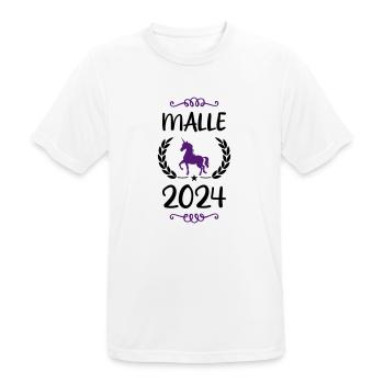 Malle 2024 Einhorn Mallorca - Männer T-Shirt atmungsaktiv - Weiß - Vorne - AI Model Male 185 dark (185cm)