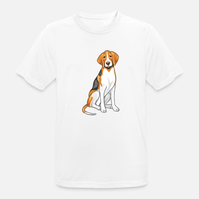 Sitting foxhound - Men's Breathable T-Shirt - white