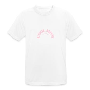 Cool Mom Est. 2024 - Männer T-Shirt atmungsaktiv - Weiß - Vorne - AI Model Male 185 dark (185cm)