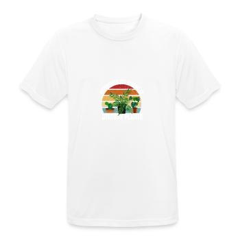 Funny quote introverted but willing to plant - Men's Breathable T-Shirt - white - Front - AI Model Male 185 dark (185cm)