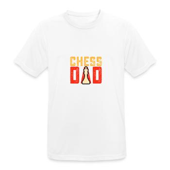 Lustiges Zitat Schach Papa lustig Sprichwort - Männer T-Shirt atmungsaktiv - Weiß - Vorne - AI Model Male 185 dark (185cm)