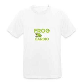 Frog catcher drôle citation catch frog -gigging - T-shirt respirant Homme - blanc - Devant - AI Model Male 185 dark (185cm)