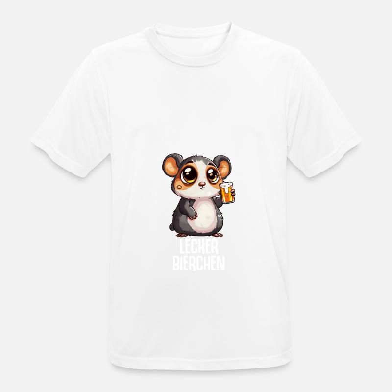 Lecker Bierchen Sad Hamster Meme Bier Mallorca - Männer T-Shirt atmungsaktiv - Weiß