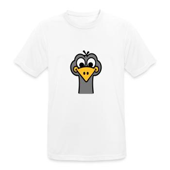 Strauß - Männer T-Shirt atmungsaktiv - Weiß - Vorne - AI Model Male 185 dark (185cm)