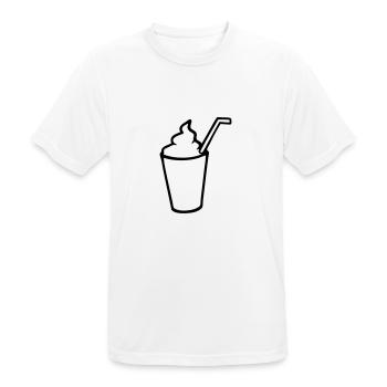 dessert milkshake milkshake ice cream - Men's Breathable T-Shirt - white - Front - AI Model Male 185 dark (185cm)