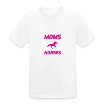 Die besten Mütter haben Töchter, die Pferde reiten - Männer T-Shirt atmungsaktiv - Weiß - Vorne - AI Model Male 185 dark (185cm)