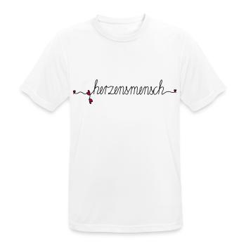 herzensmensch - Männer T-Shirt atmungsaktiv - Weiß - Vorne - AI Model Male 185 dark (185cm)