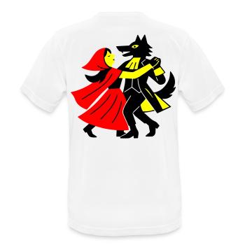 Walzer mit dem Wolf - Männer T-Shirt atmungsaktiv - Weiß - Hinten - AI Model Male 185 dark (185cm)