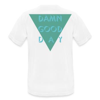 Sacré bonne journée - T-shirt respirant Homme - blanc - Dos - AI Model Male 185 dark (185cm)