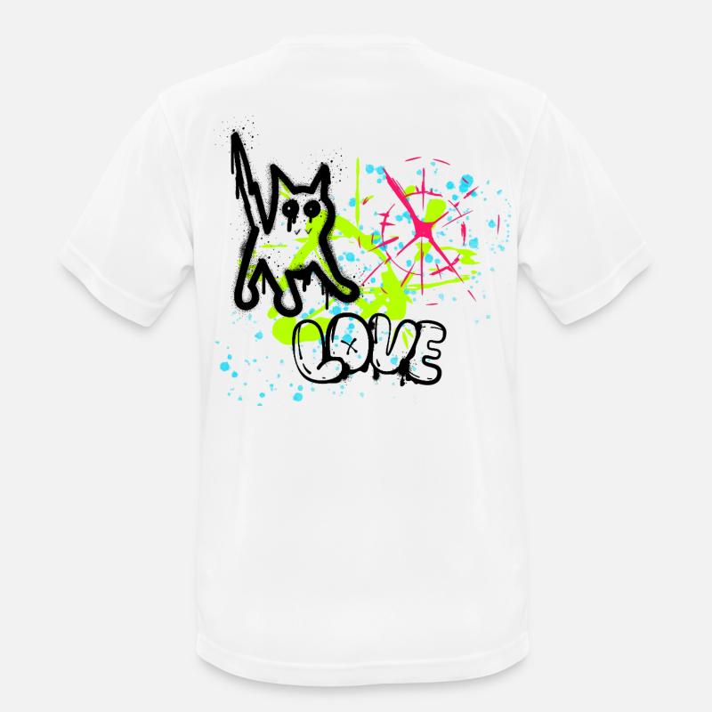 Neon Graffiti Splatter Pattern - Men's Breathable T-Shirt - white