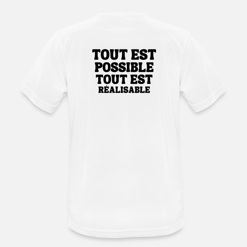 everything is possible, everything is achievable - Men's Breathable T-Shirt - white