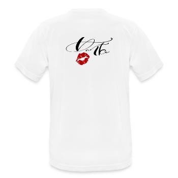 Thank you - Men's Breathable T-Shirt - white - Back - AI Model Male 185 dark (185cm)