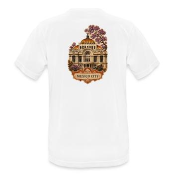Mexico City Bellas Artes Art - Männer T-Shirt atmungsaktiv - Weiß - Hinten - AI Model Male 185 dark (185cm)