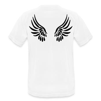 LIKE A BIRD - Men's Breathable T-Shirt - white - Back - AI Model Male 185 dark (185cm)
