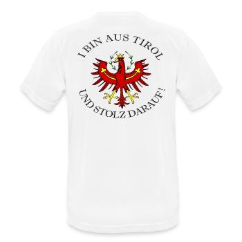 Tirol Tiroler Tirolerin Stolz Patriot, Geschenk - Männer T-Shirt atmungsaktiv - Weiß - Hinten - AI Model Male 185 dark (185cm)
