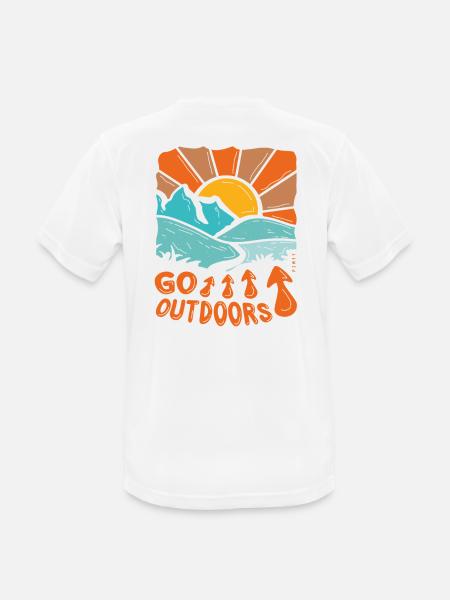 Go outdoors - Männer T-Shirt atmungsaktiv - Weiß