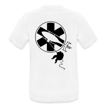 helico_6 - T-shirt respirant Homme - blanc - Dos - AI Model Male 185 dark (185cm)