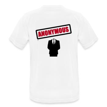 Anonymous - Men's Breathable T-Shirt - white - Back - AI Model Male 185 dark (185cm)