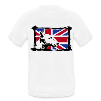 Bullterrier - Men's Breathable T-Shirt - white - Back - AI Model Male 185 dark (185cm)