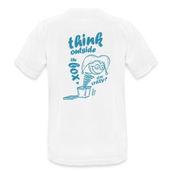 Sortez des sentiers battus - T-shirt respirant Homme - blanc - Dos - AI Model Male 185 dark (185cm)