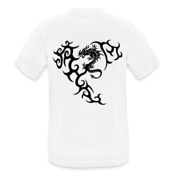 Dragon dragon tribal - T-shirt respirant Homme - blanc - Dos - AI Model Male 185 dark (185cm)