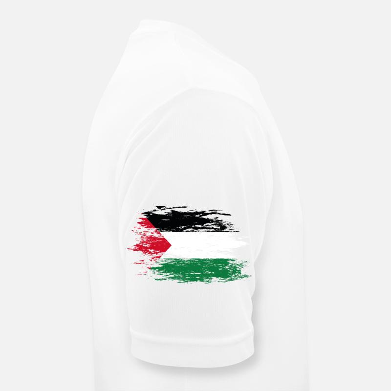 Drapeau palestinien utilisé T-shirt respirant Homme