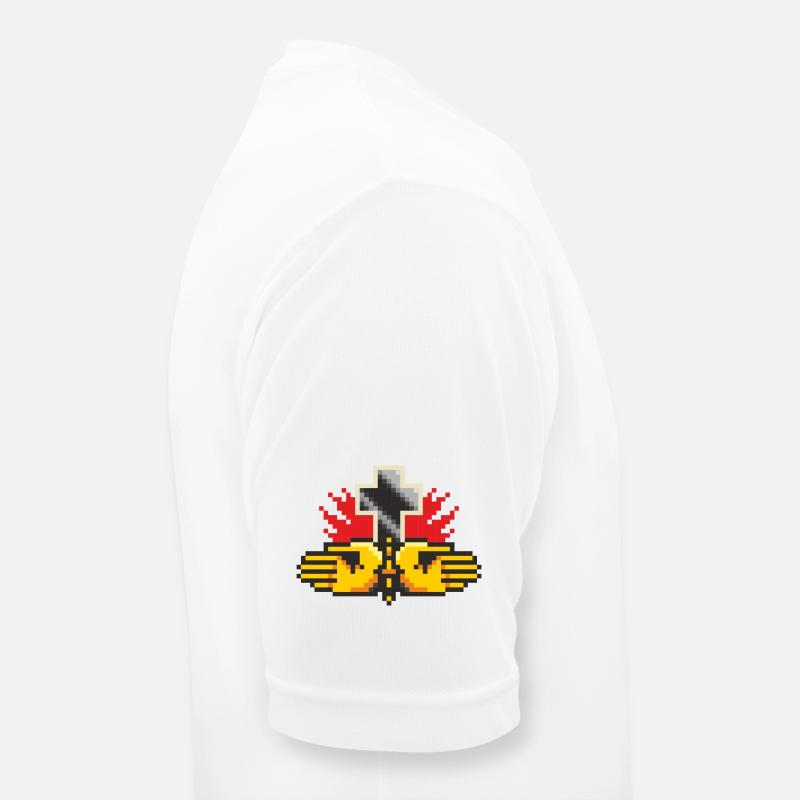 Pixelart No. 6 (pray) - Farbe/colour Männer T-Shirt atmungsaktiv